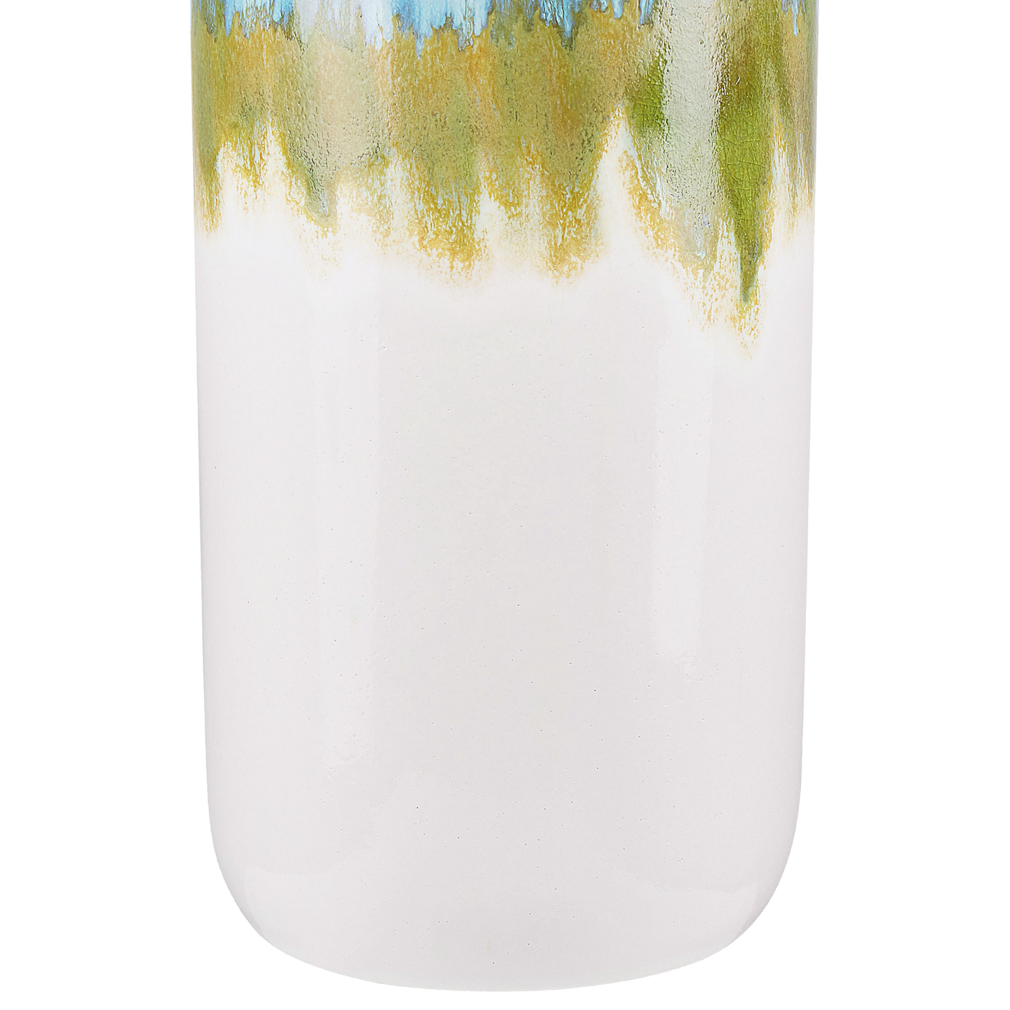 Steinzeug Blumenvase 31 Bunt Weiss COLOSSE