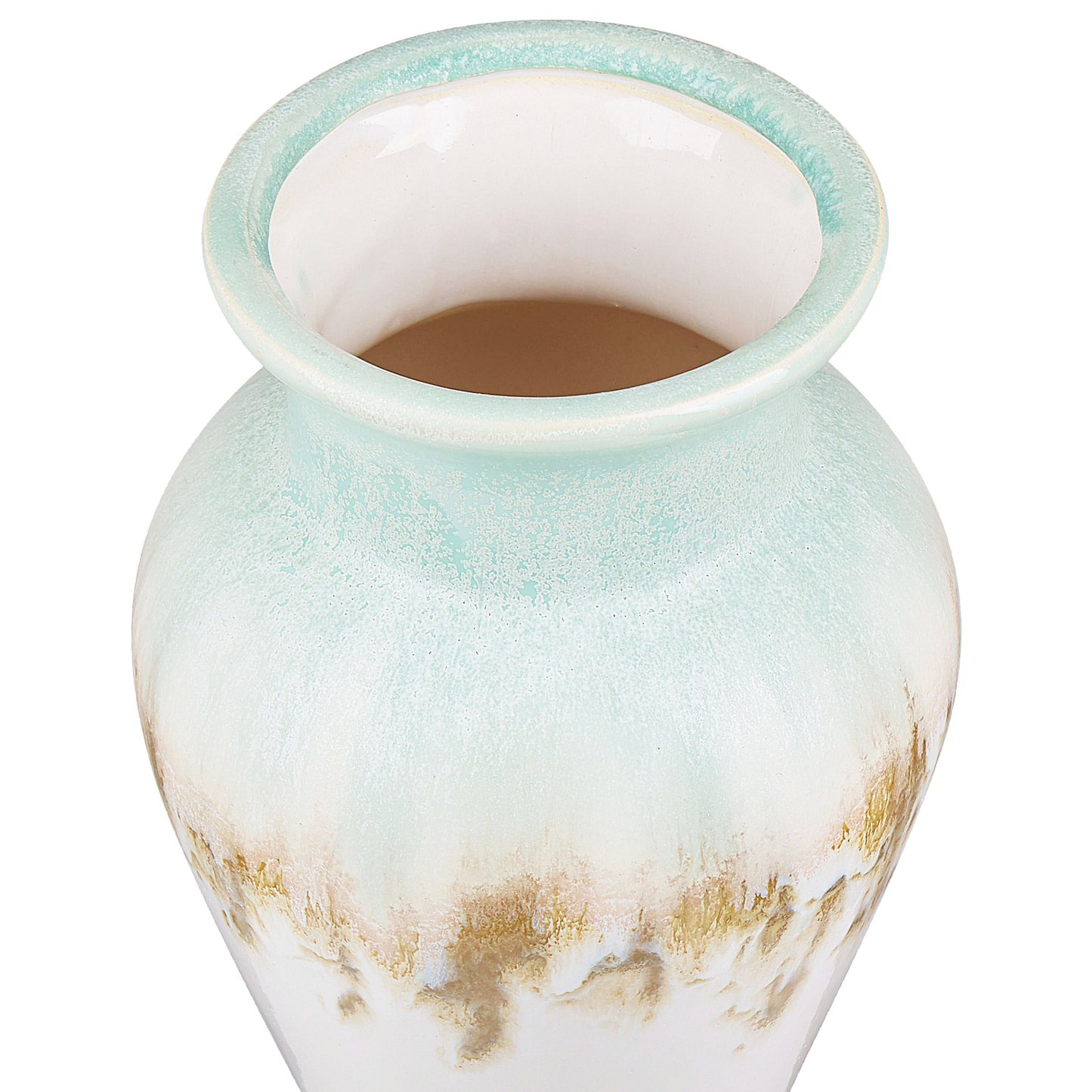 Steinzeug Blumenvase 25 Bunt Weiss CYTHERA