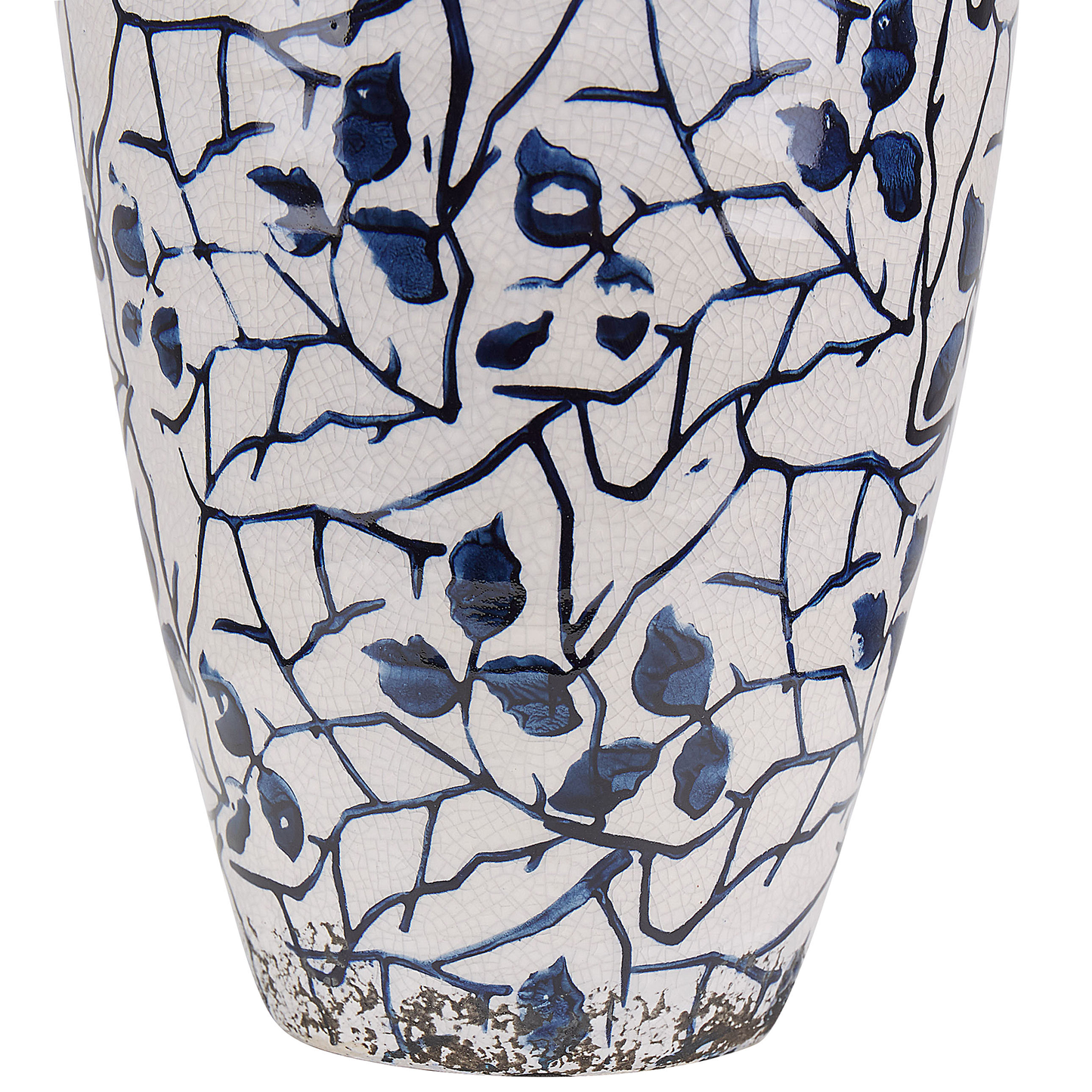 Blumenvase MALLIA Steinzeug 20 cm Weiss
