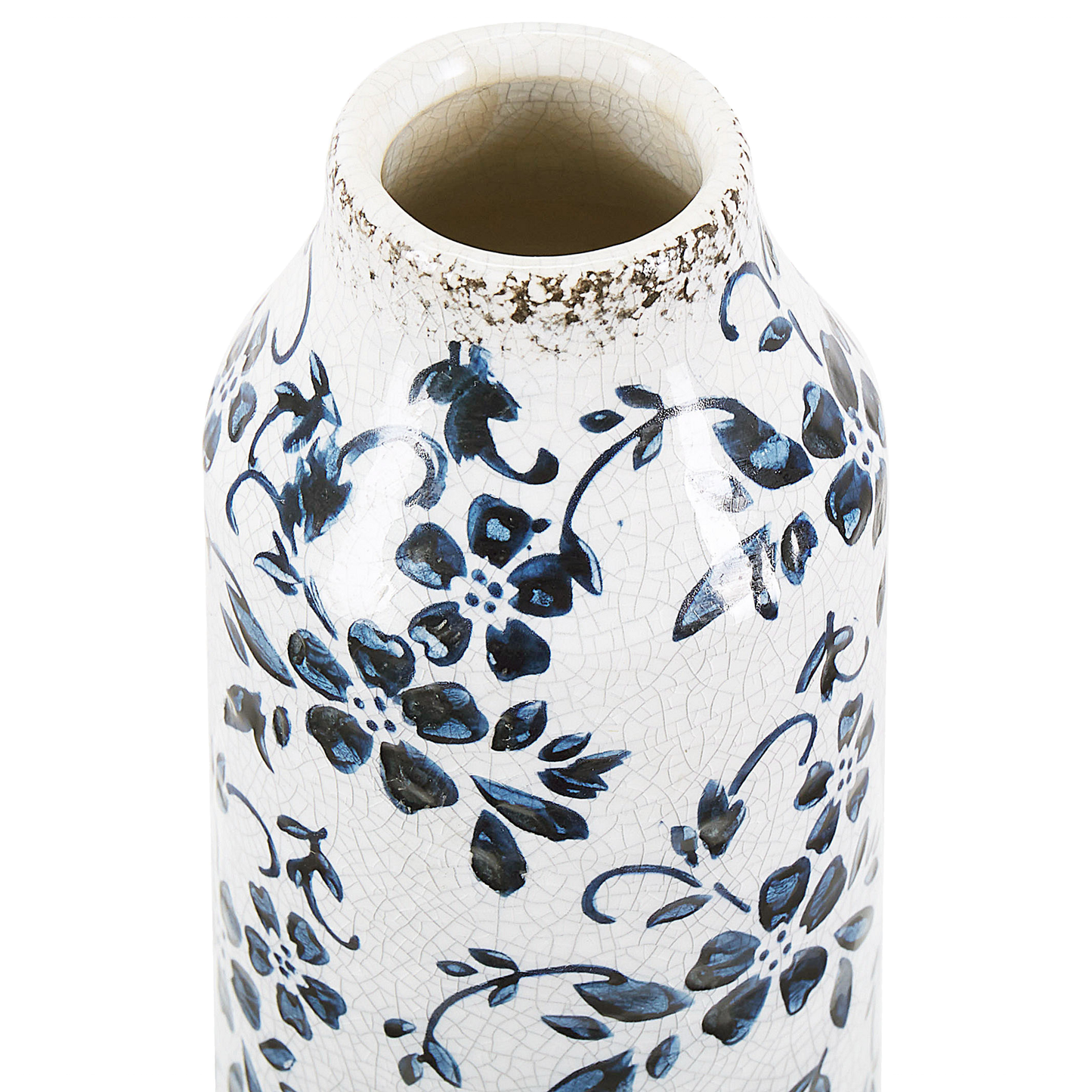 Blumenvase MULAI Steinzeug 35 cm Weiss