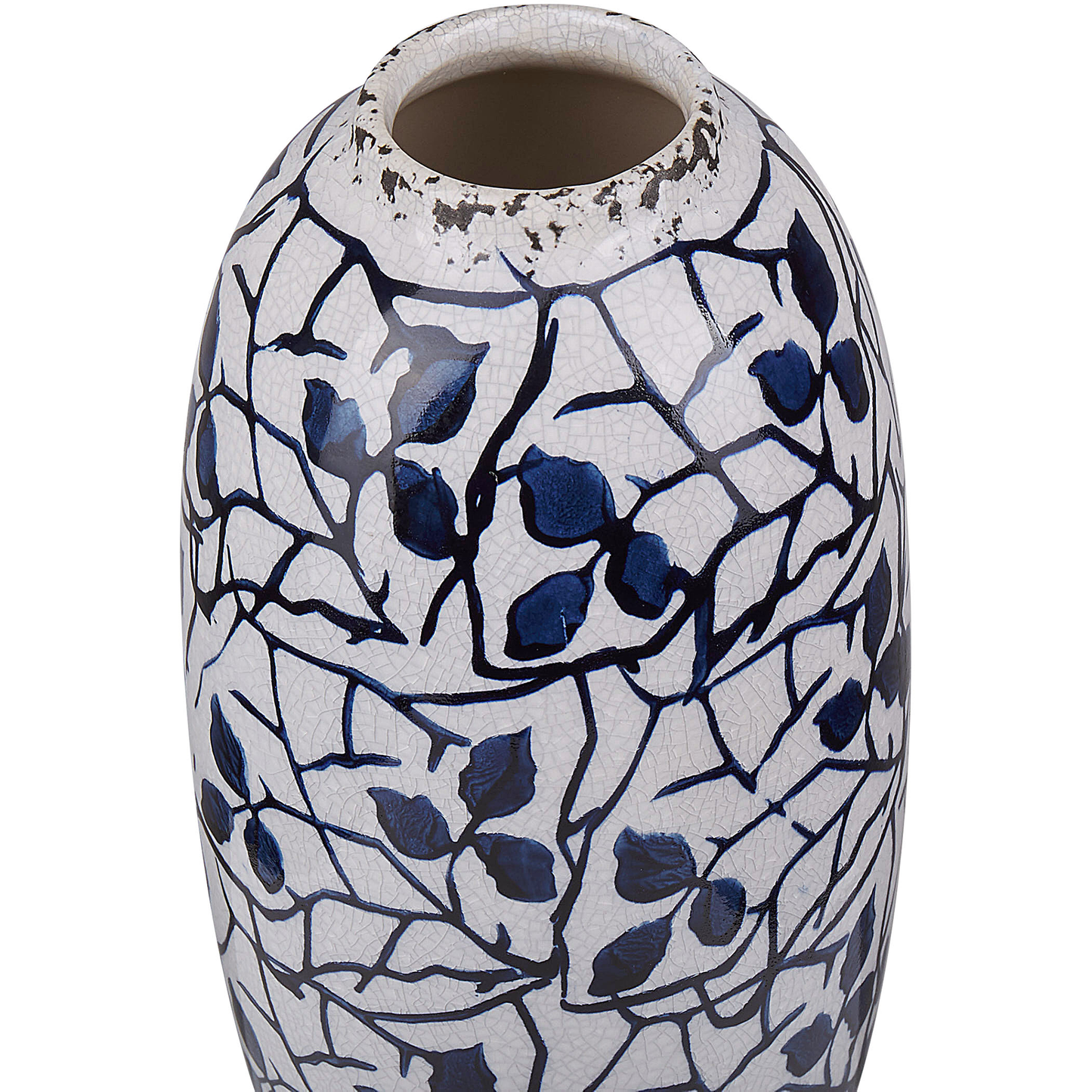 Blumenvase MUTILENE Steinzeug 25 cm Weiss