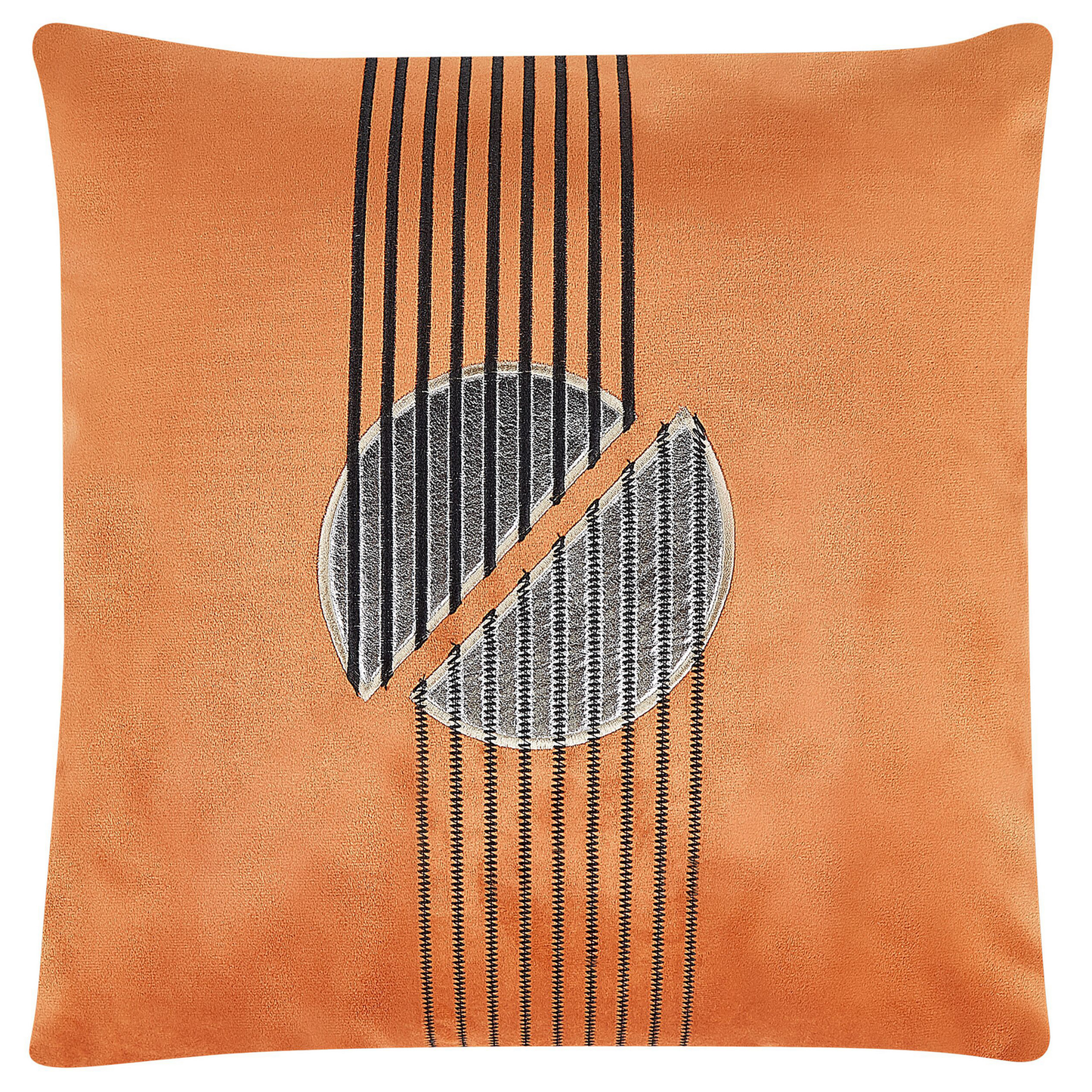 Dekokissen 2er Set CEROPEGIA Samtstoff 45 x 45 cm Orange Geometrisches Muster