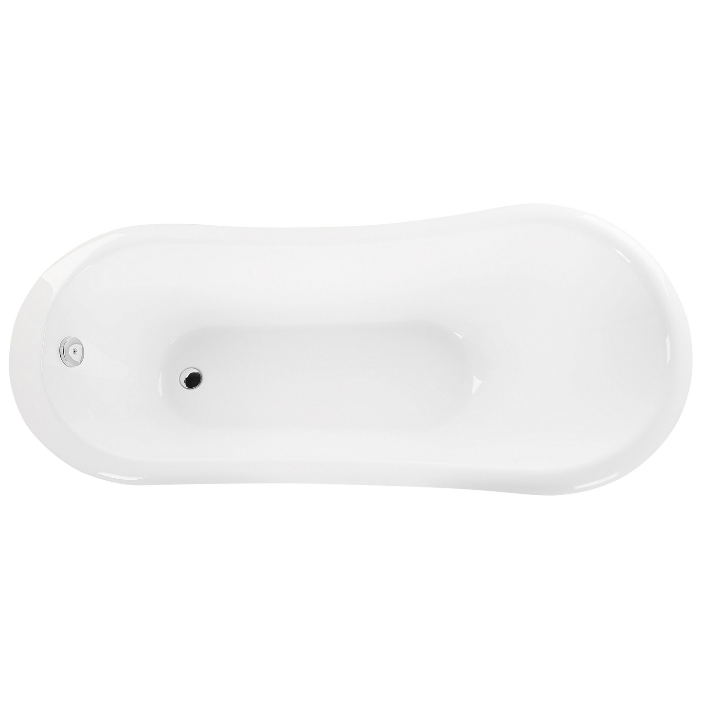 Badewanne weiss freistehend oval 153 x 77 cm CAYMAN