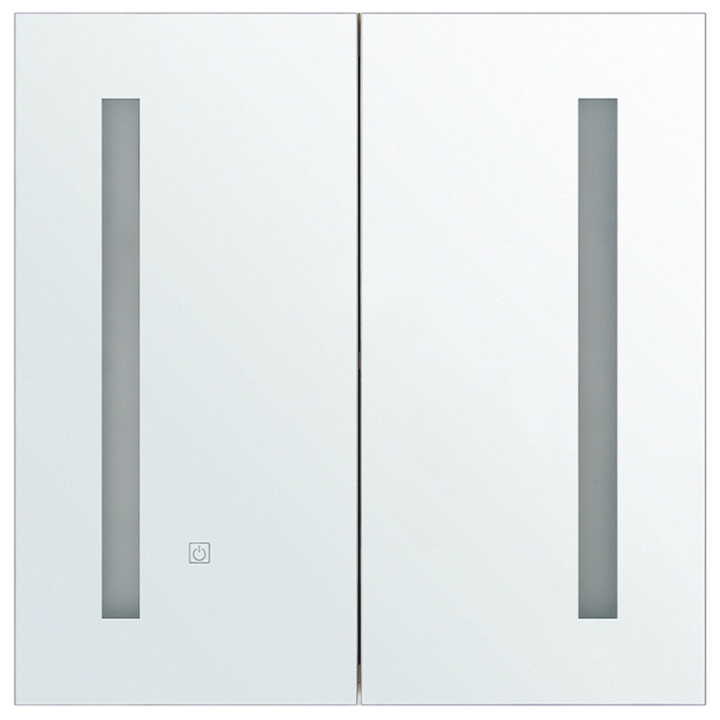 Bad-Spiegelschrank LED CHABUNCO 60 cm 60 cm Weiss