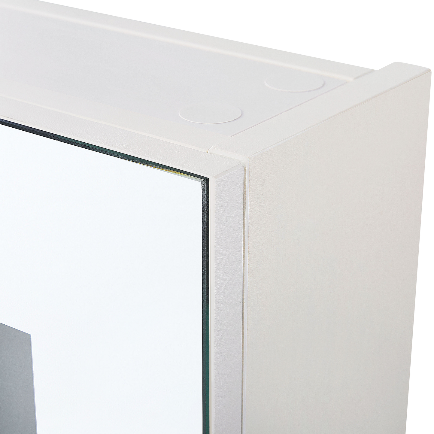Bad-Spiegelschrank LED CHABUNCO 60 cm 60 cm Weiss