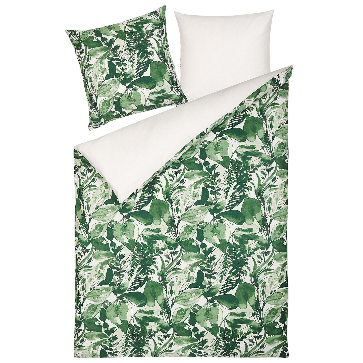 Bettwäsche-Set GREENWOOD Baumwollsatin 135 x 200 cm Grün