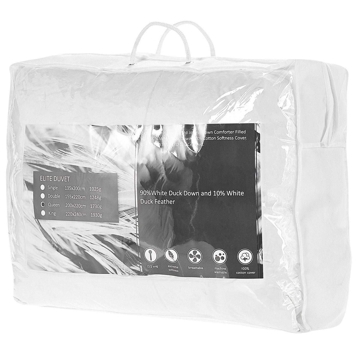 Extra warme Bettdecke Winter GROSSGLOCKNER Daunen 200 x 220 cm