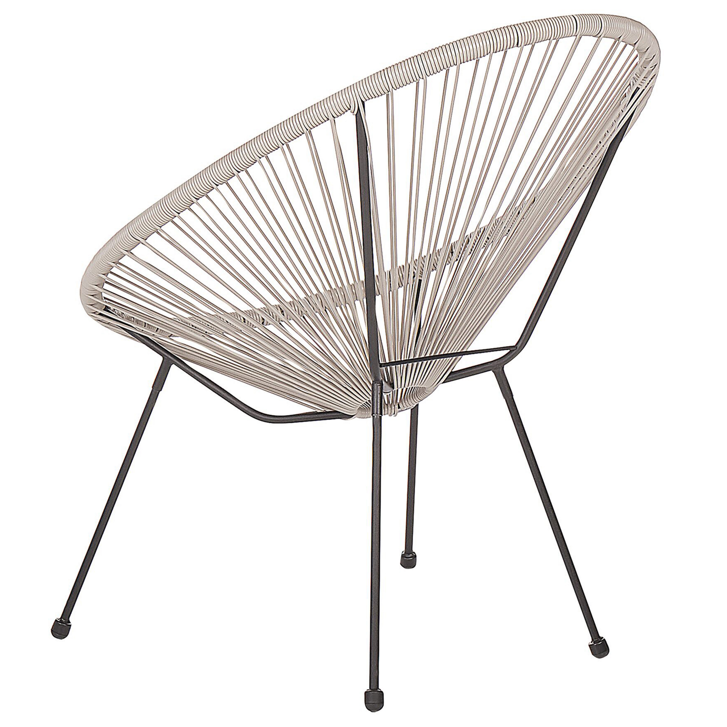Gartenstuhl 2er Set ACAPULCO II Polyrattan Hellgrau