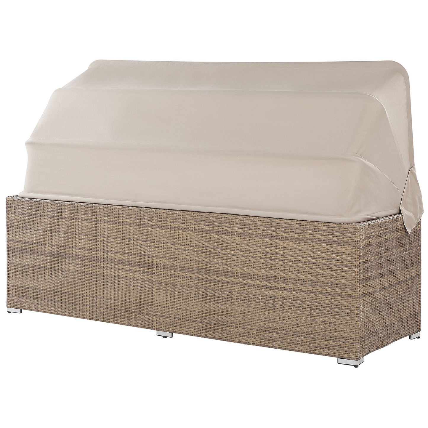Lounge Set mit Tisch 5-Sitzer COCCOLIA modular Polyrattan Beige