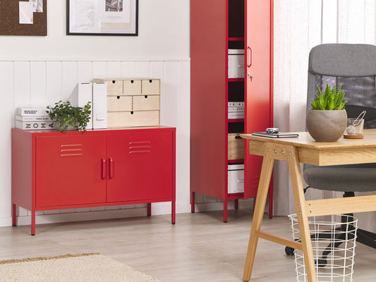 Büroschrank URIA Metall Rot