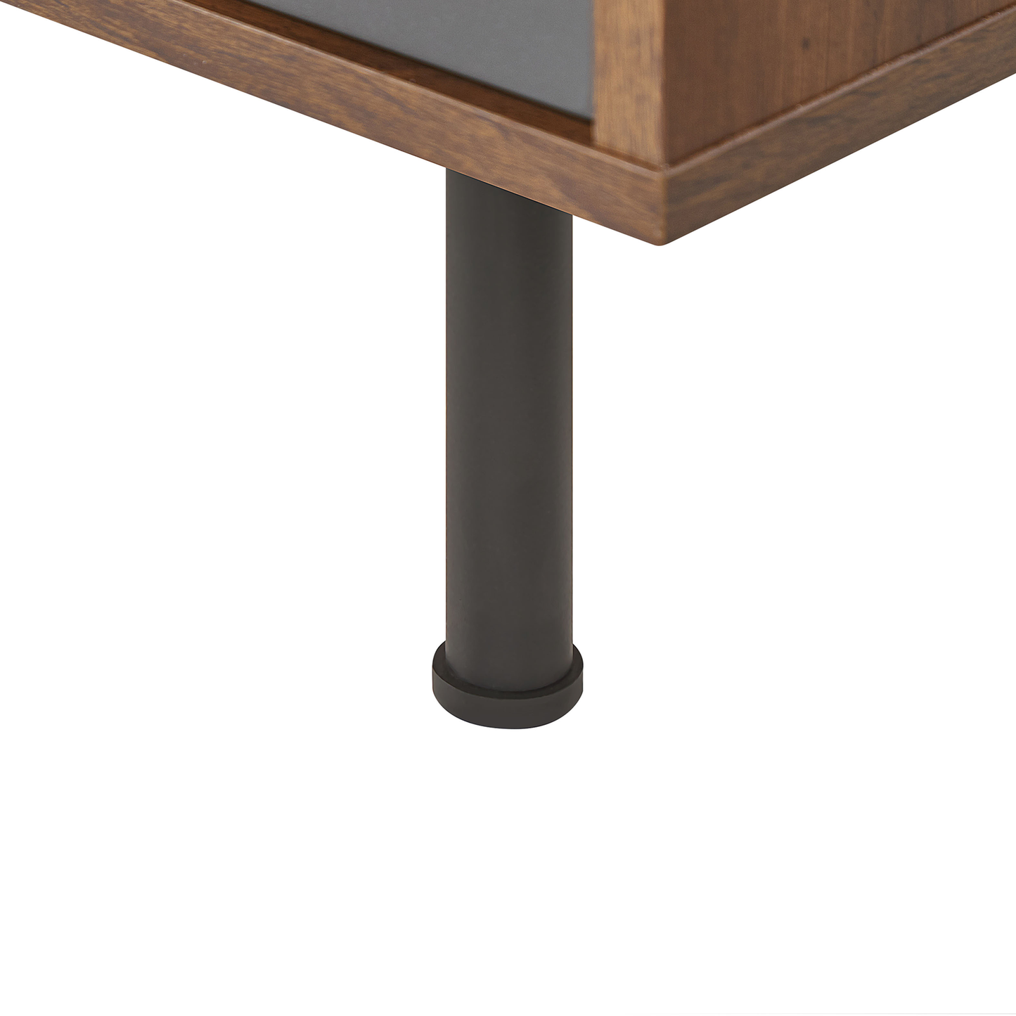 Sideboard PALMER 76 cm Holzoptik Dunkelbraun / Grau