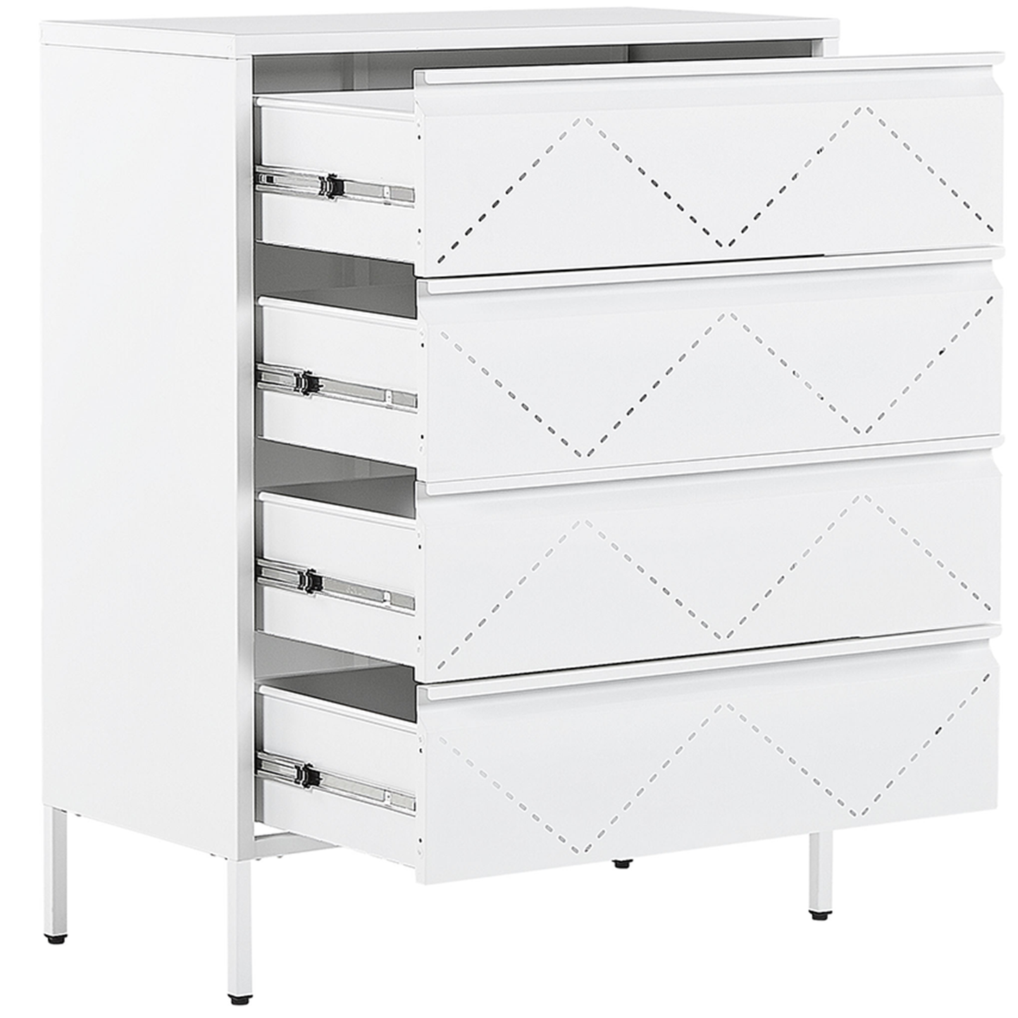 Kommode MATANA Metall Weiss