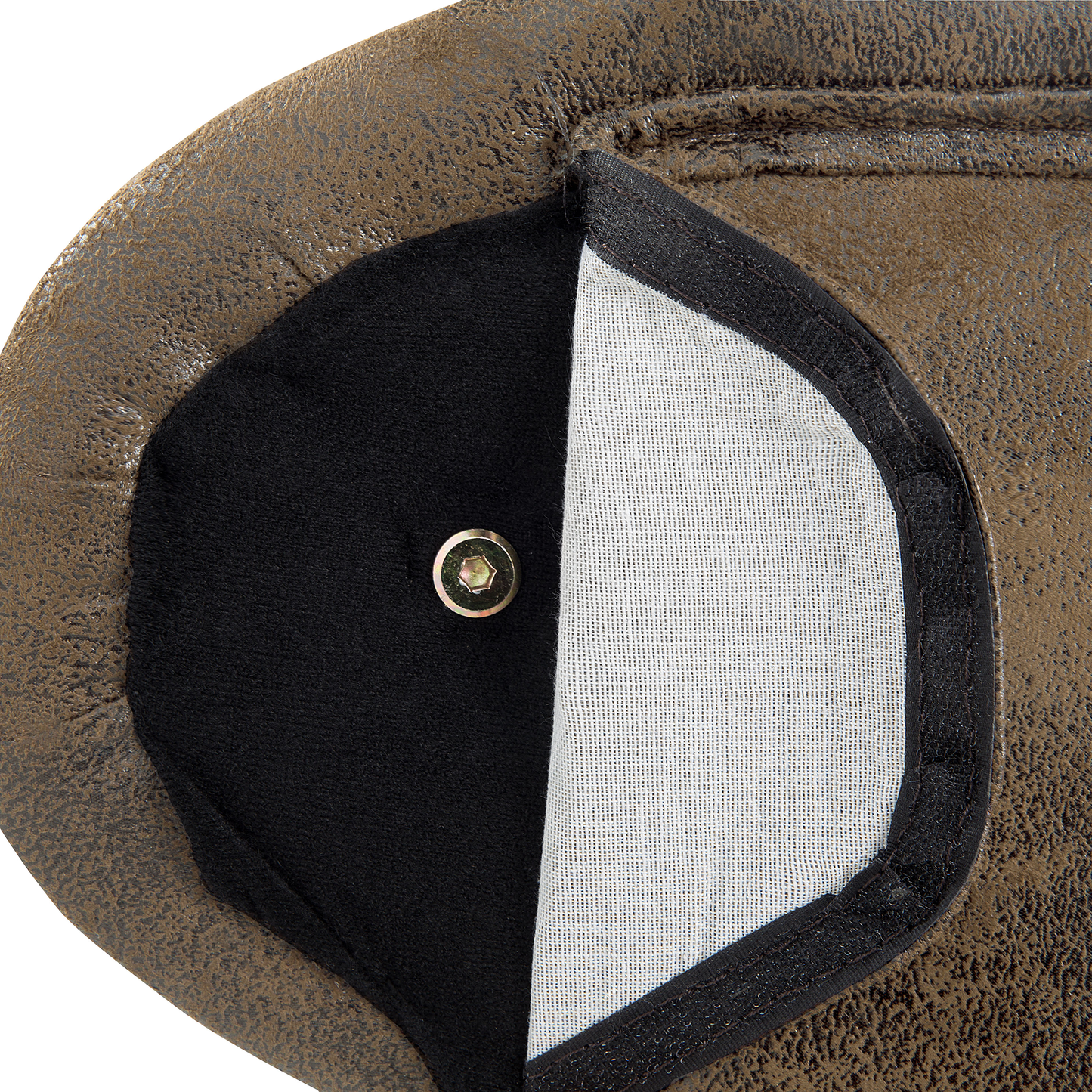 Chaiselongue Kunstwildleder braun rechtsseitig NIMES