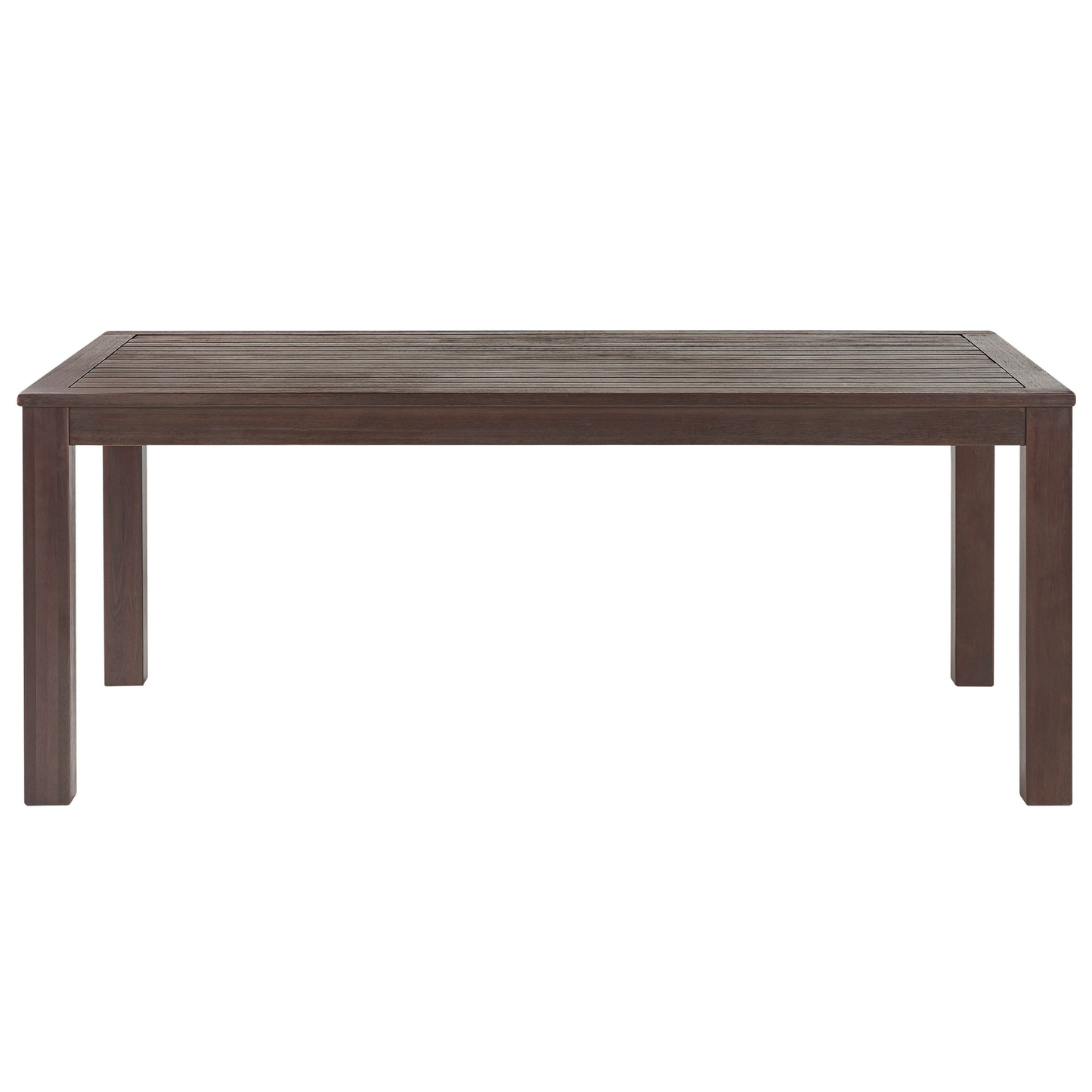 Gartentisch TUSCANIA 180 cm 100 cm Eukalyptusholz Dunkelbraun
