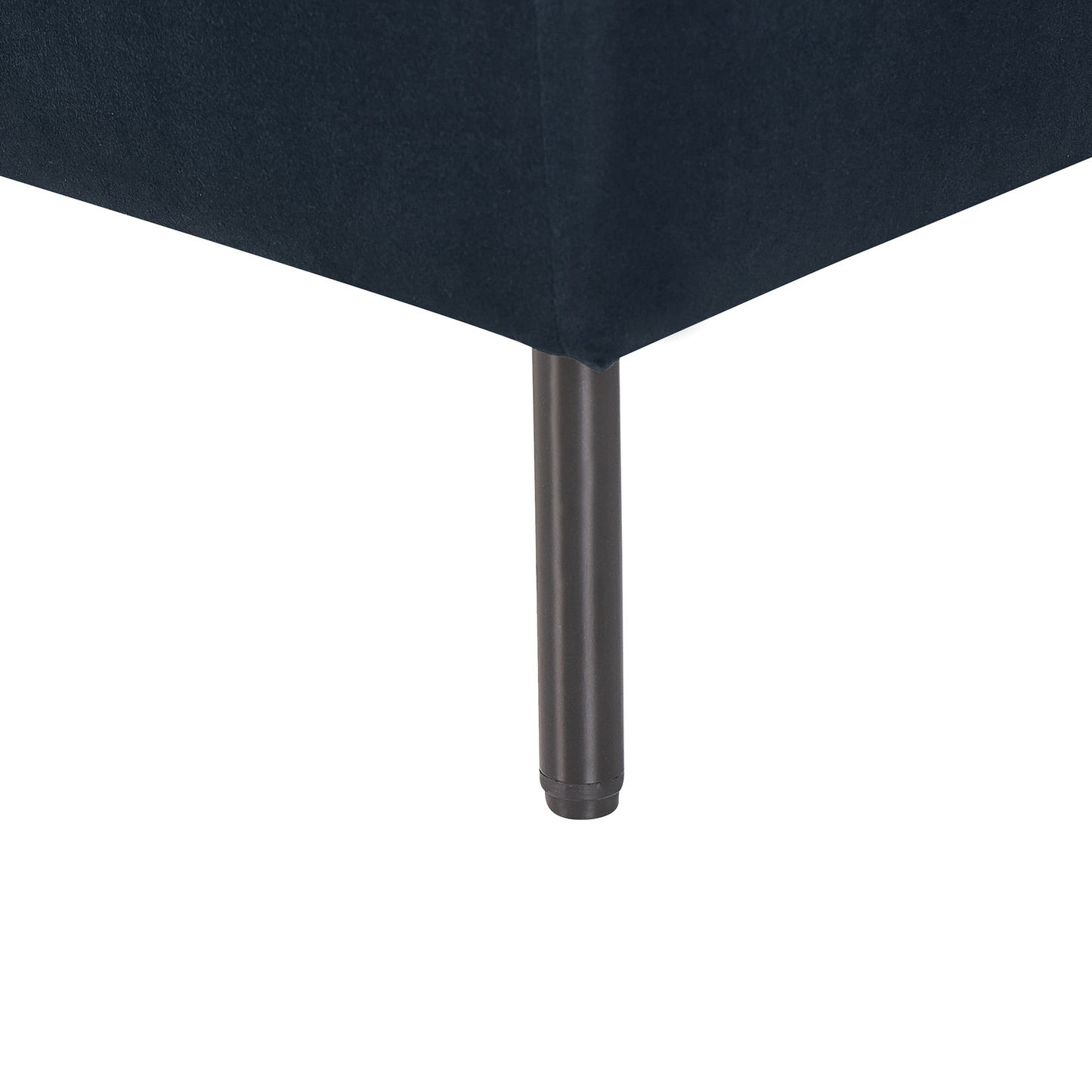 Chaiselongue Samtstoff dunkelblau linksseitig LE CRAU
