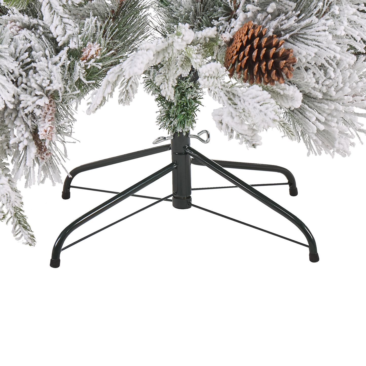 Künstlicher Weihnachtsbaum schneebedeckt 120 cm weiss MASALA