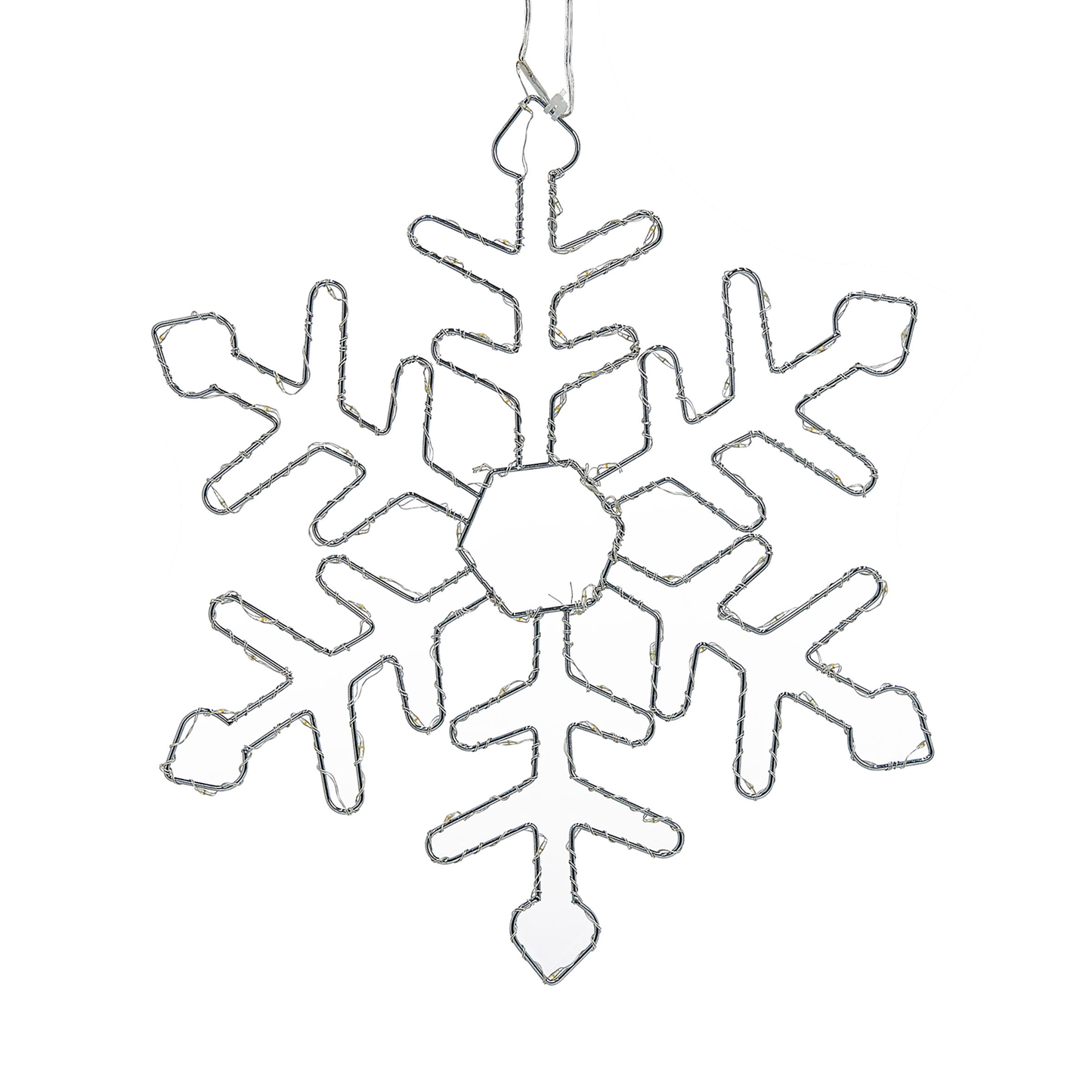 Wanddekoration 3er Set Schneeflocke LOHELA Metall 30/39/50 cm Silber
