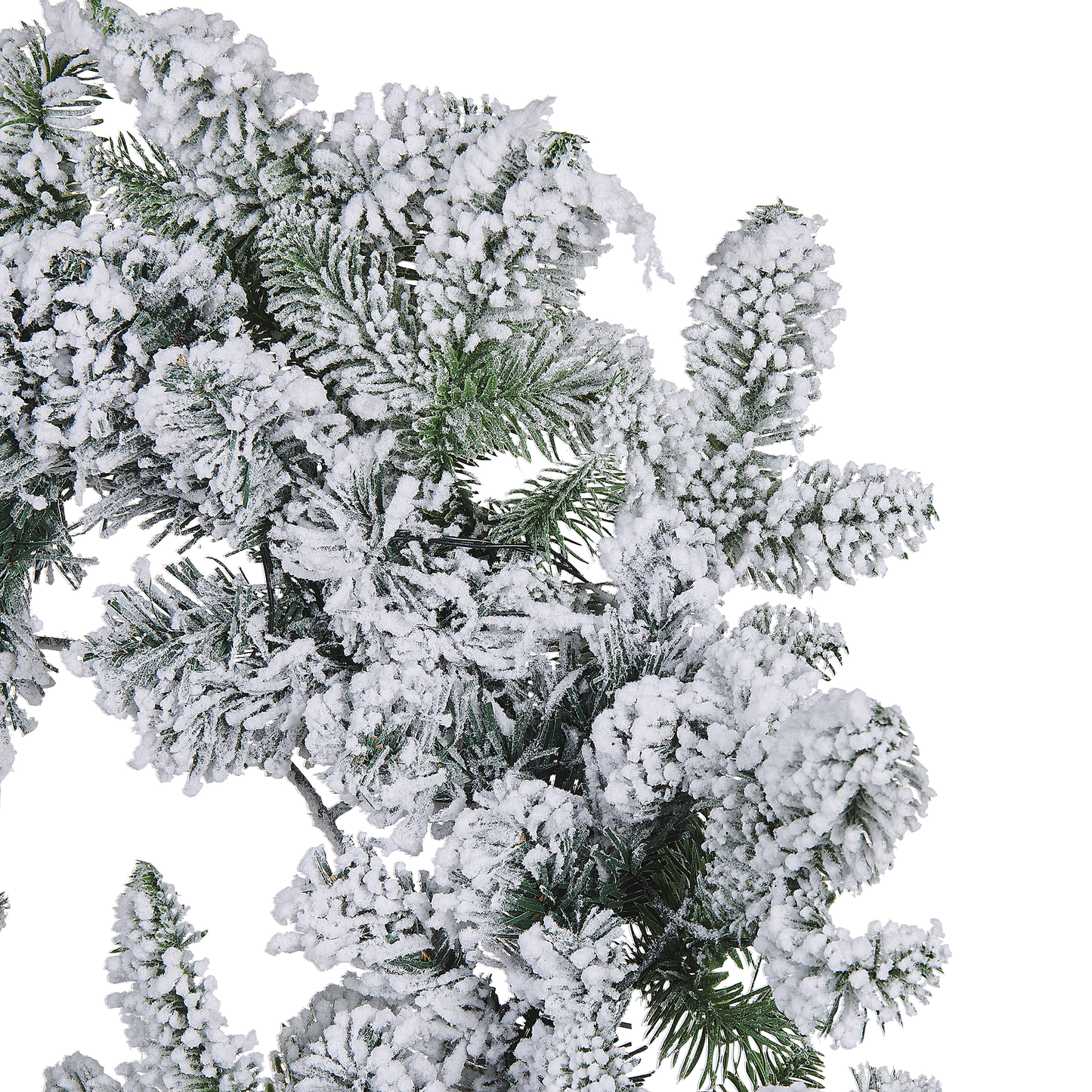 Dekokranz weiss mit LED-Beleuchtung Schnee bedeckt ⌀ 70 cm SUNDO