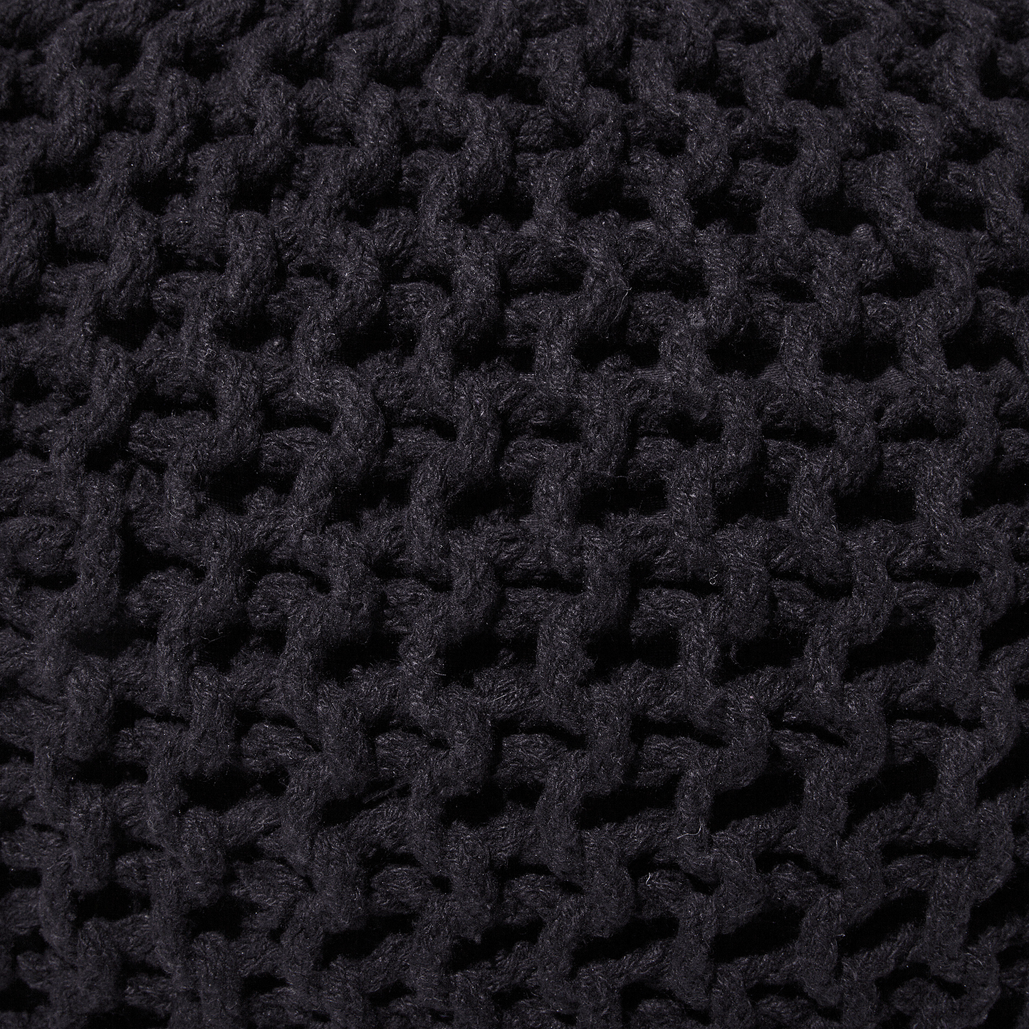 Pouf schwarz ⌀ 50 cm CONRAD