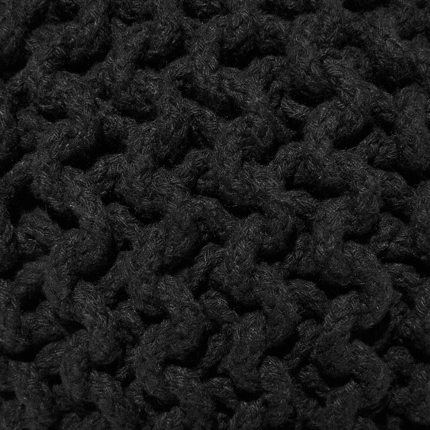 Pouf schwarz ⌀ 40 cm CONRAD