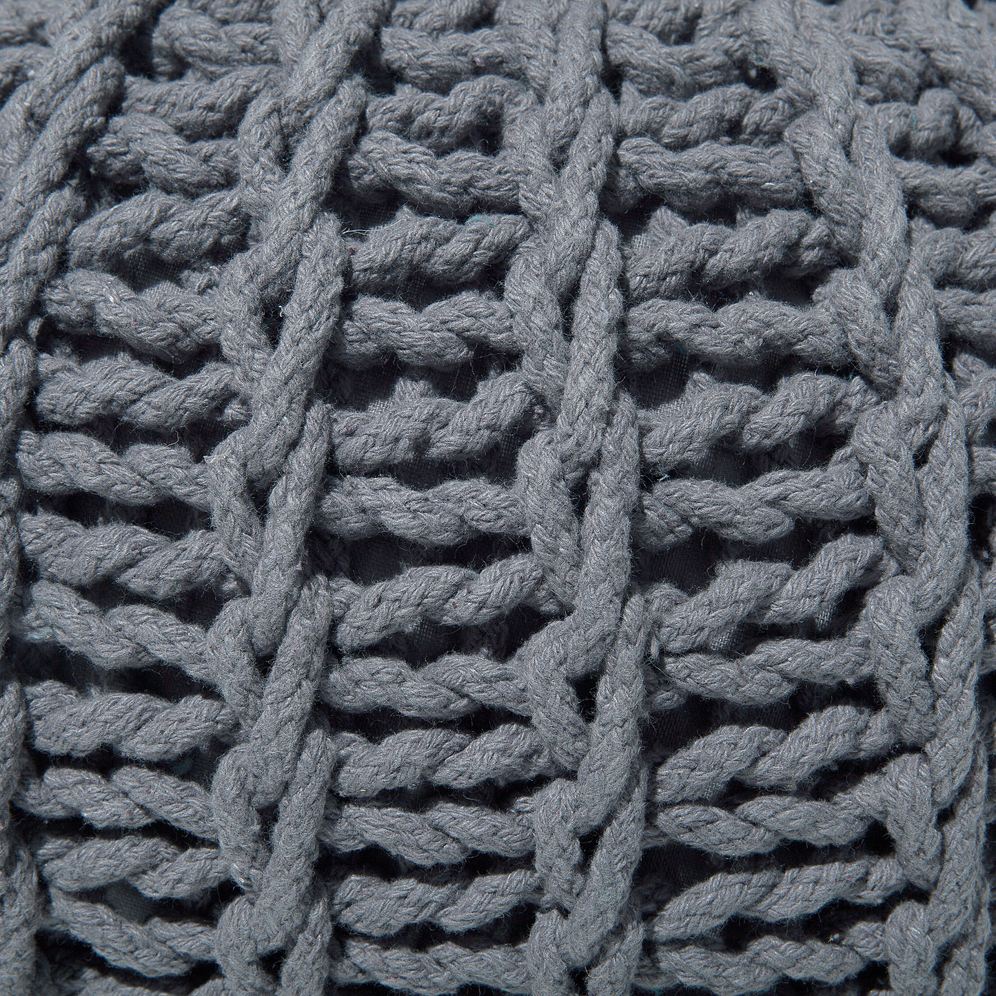 Pouf dunkelgrau ⌀ 50 cm CONRAD II