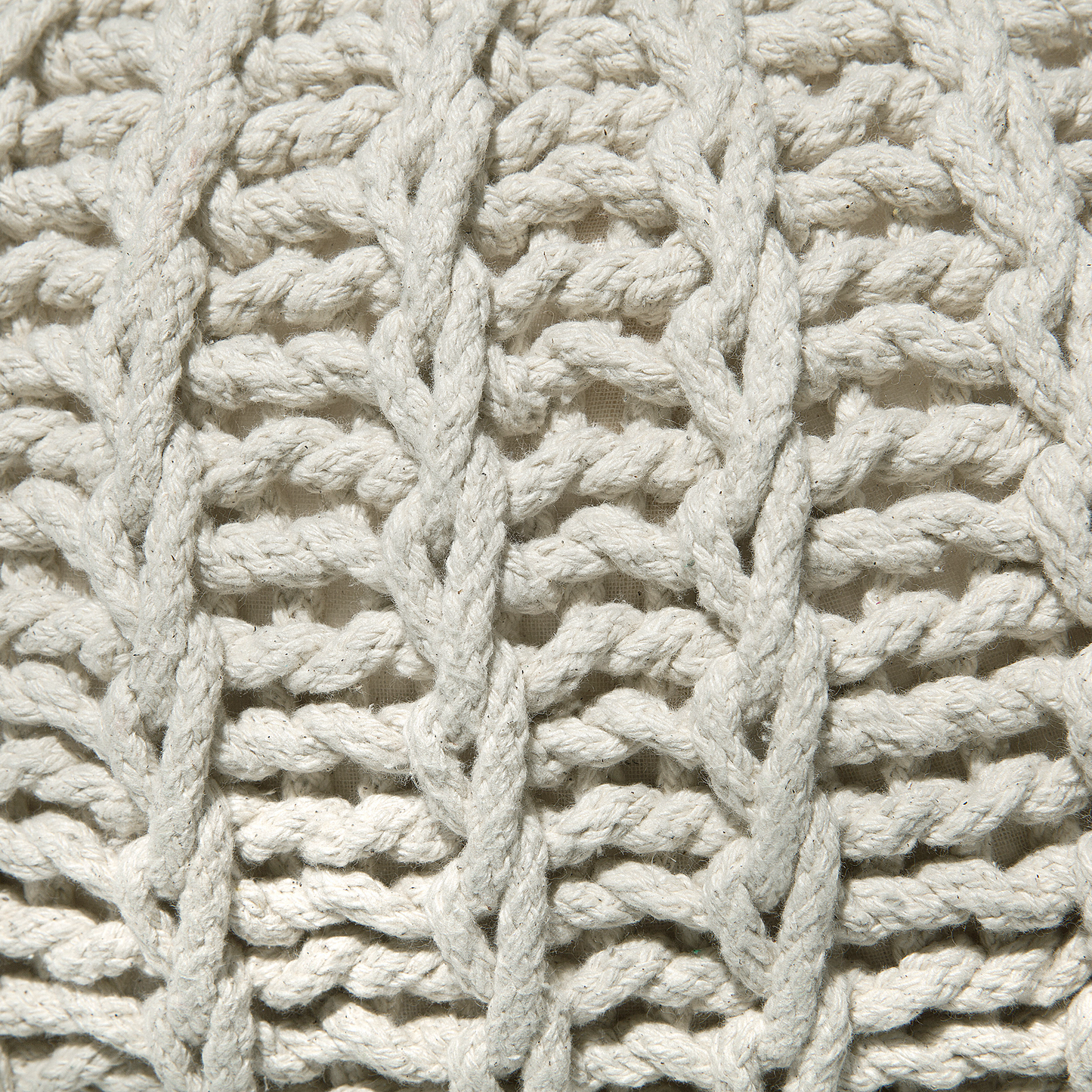 Pouf beige ⌀ 50 cm CONRAD II