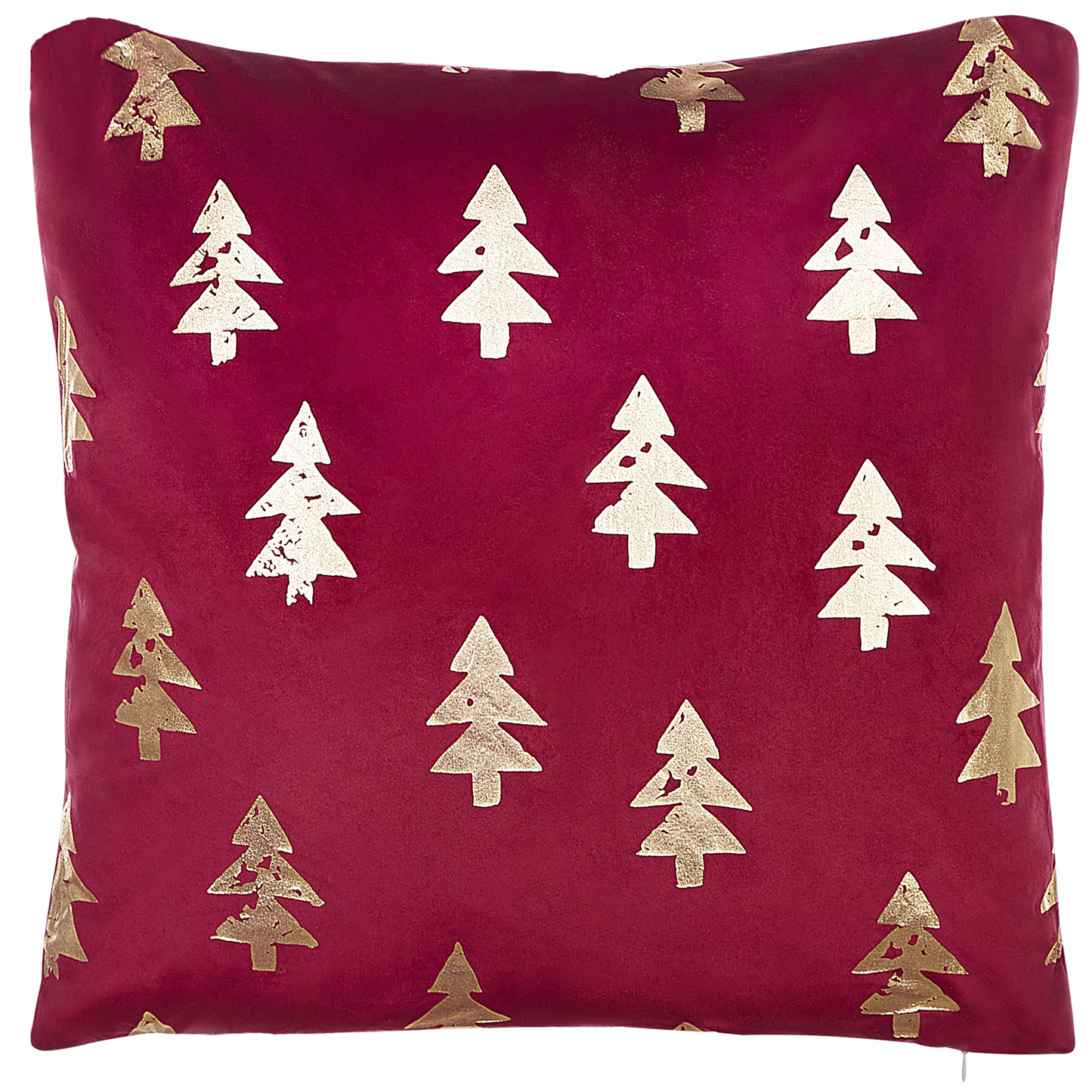 Dekokissen 2er Set CUPID Samtstoff 45 x 45 cm Rot Weihnachtsmotiv