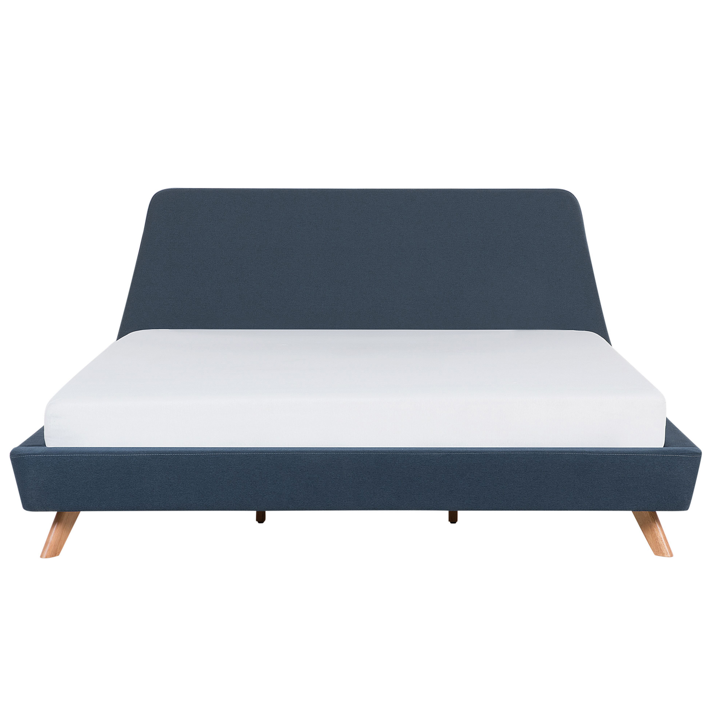 Polsterbett Leinenoptik dunkelblau Lattenrost 180 x 200 cm VIENNE