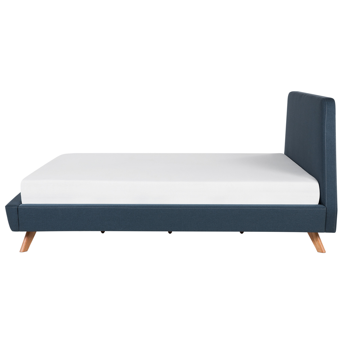 Polsterbett Leinenoptik dunkelblau Lattenrost 180 x 200 cm VIENNE