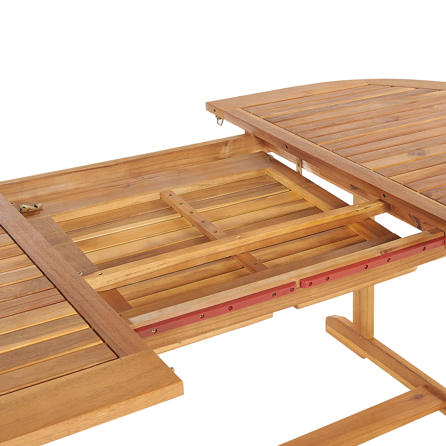 Ausziehbarer Gartentisch MAUI 160/220 cm 100 cm Akazienholz Hellbraun