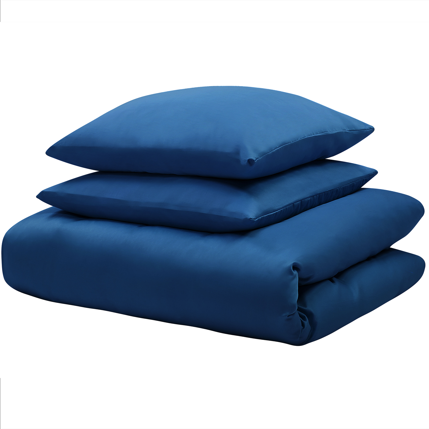 Bettwäsche-Set HARMONRIDGE Baumwollsatin 200 x 220 cm Dunkelblau