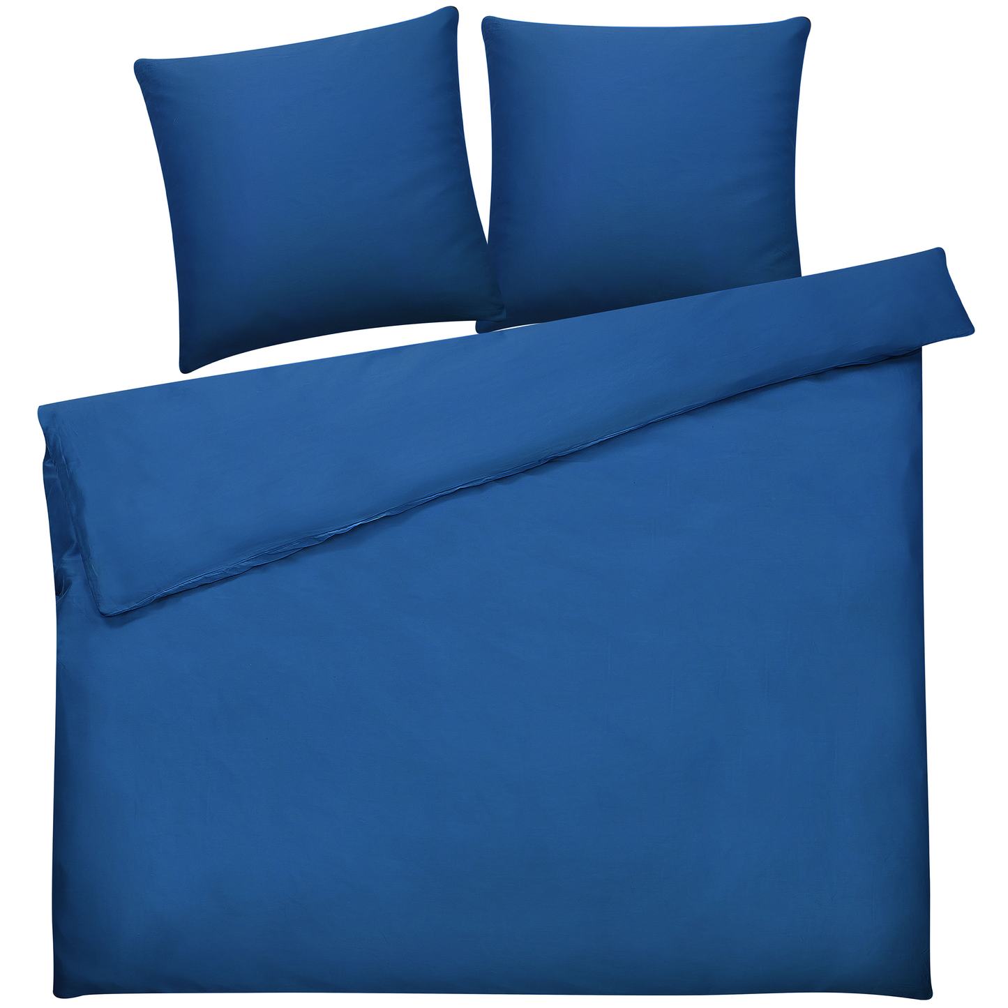 Bettwäsche-Set HARMONRIDGE Baumwollsatin 200 x 220 cm Dunkelblau