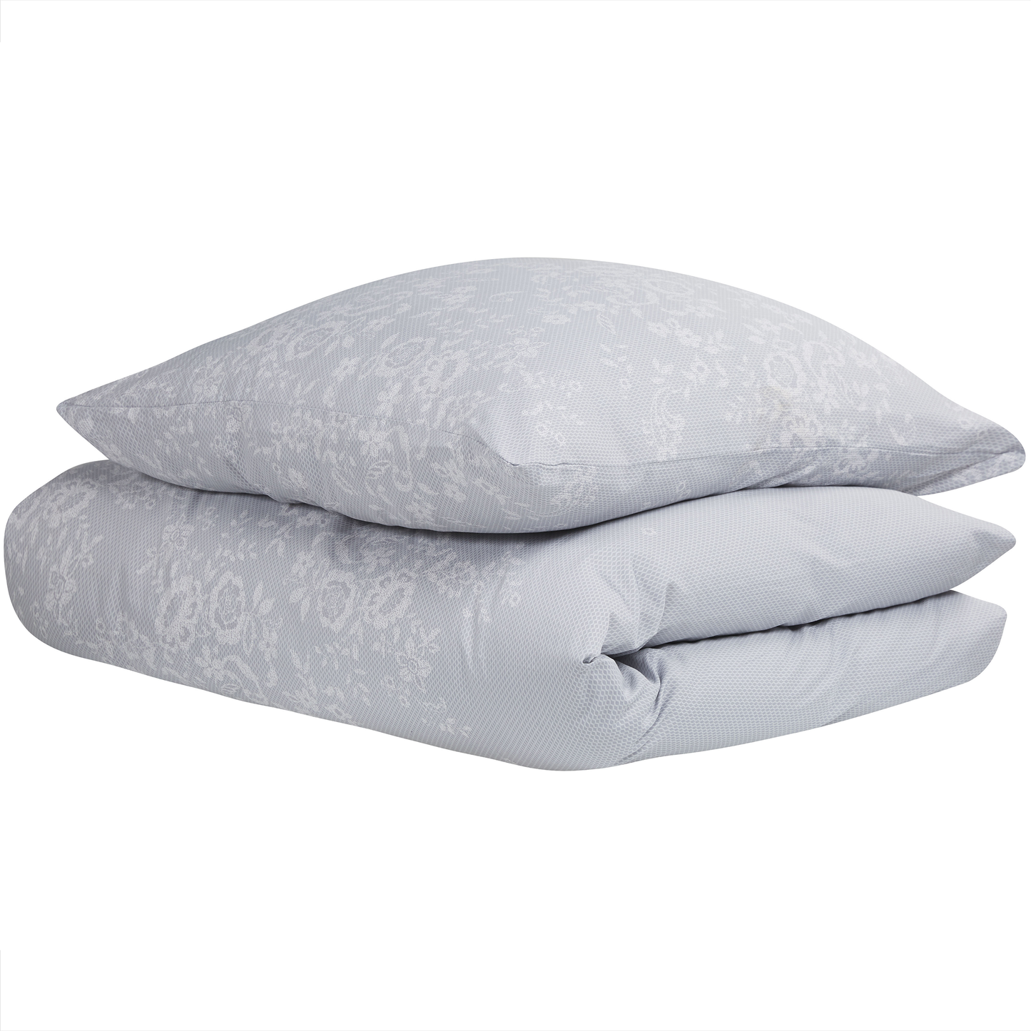Bettwäsche-Set MORNINGSIDE Baumwollsatin 135 x 200 cm Grau
