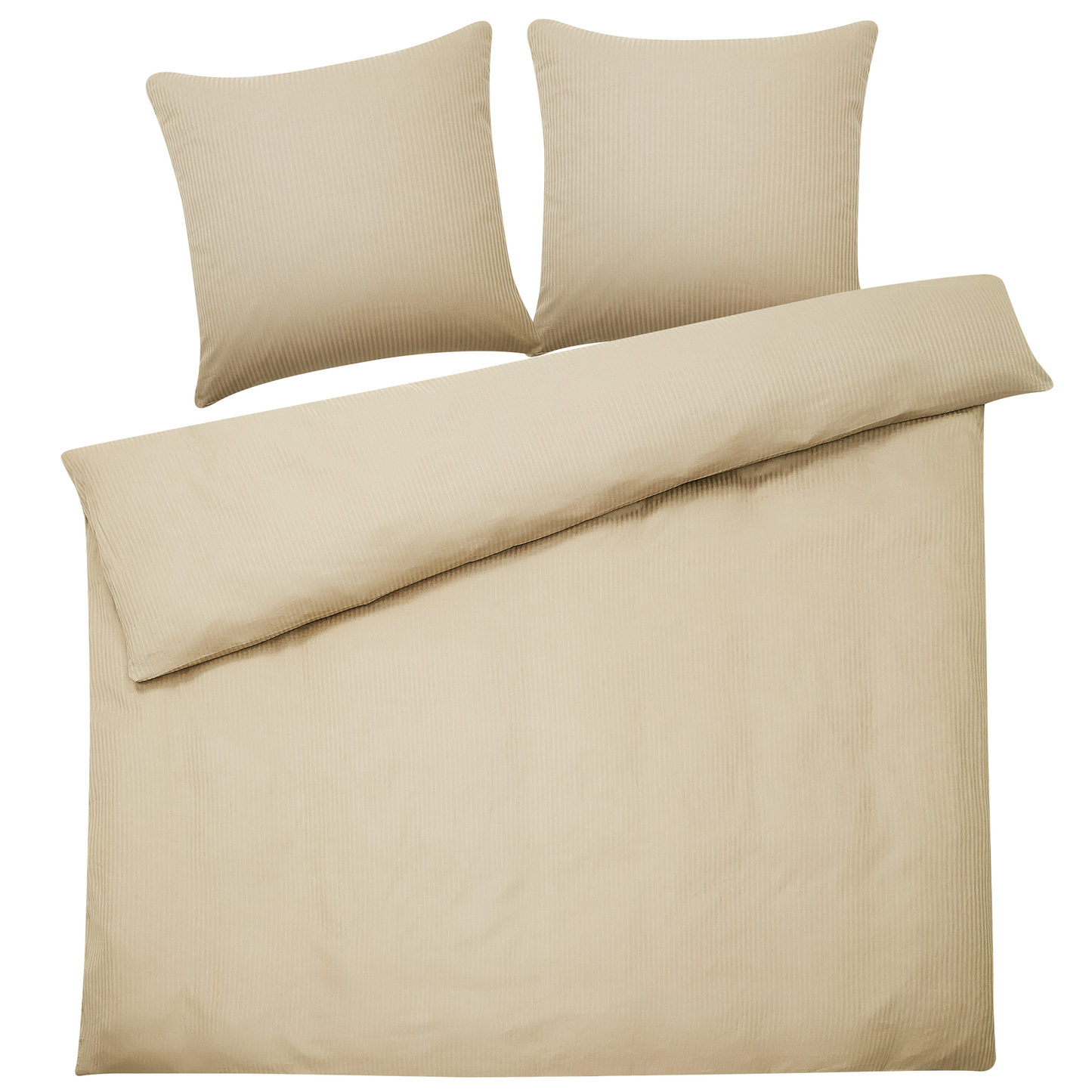 Bettwäsche-Set AVONDALE Baumwollsatin 200 x 220 cm Beige