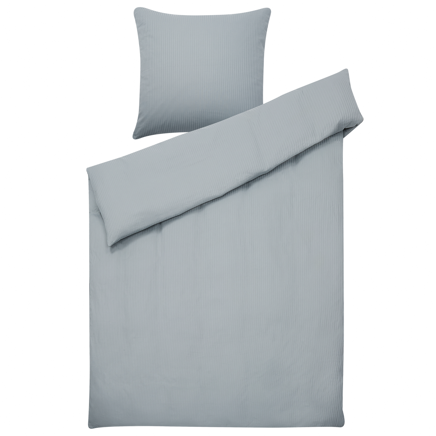 Bettwäsche-Set AVONDALE Baumwollsatin 135 x 200 cm Grau
