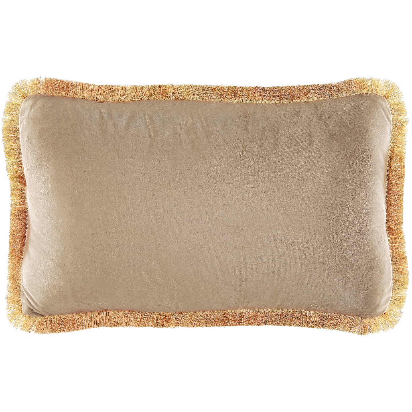 Dekokissen 2er Set POTHOS Samtstoff 30 x 50 cm Beige Ohne Muster
