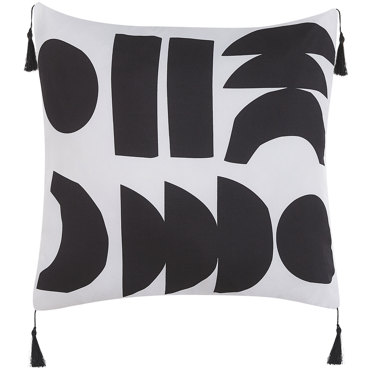 Dekokissen 2er Set LIRIOPE 45 x 45 cm Schwarz / Weiss Geometrisches Muster