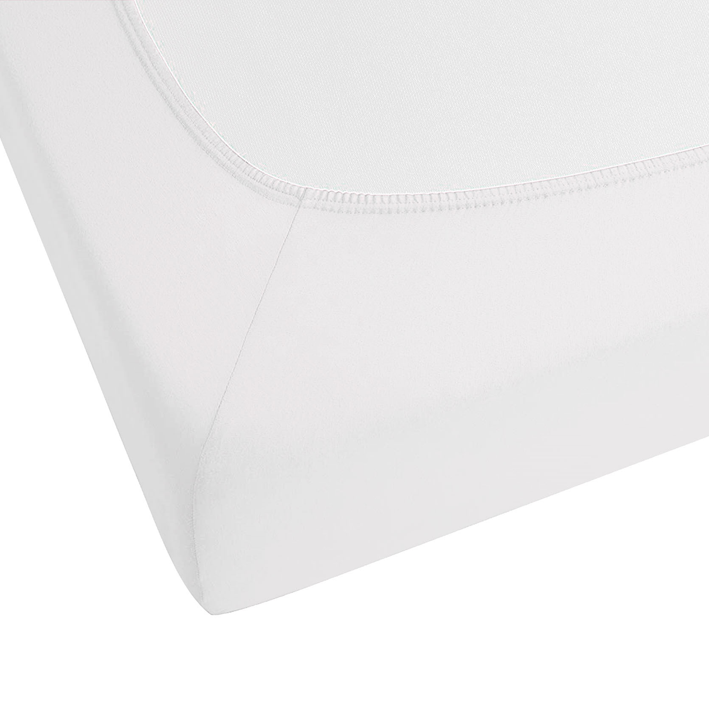 Spannbettlaken weiss Baumwolle 160 x 200 cm HOFUF