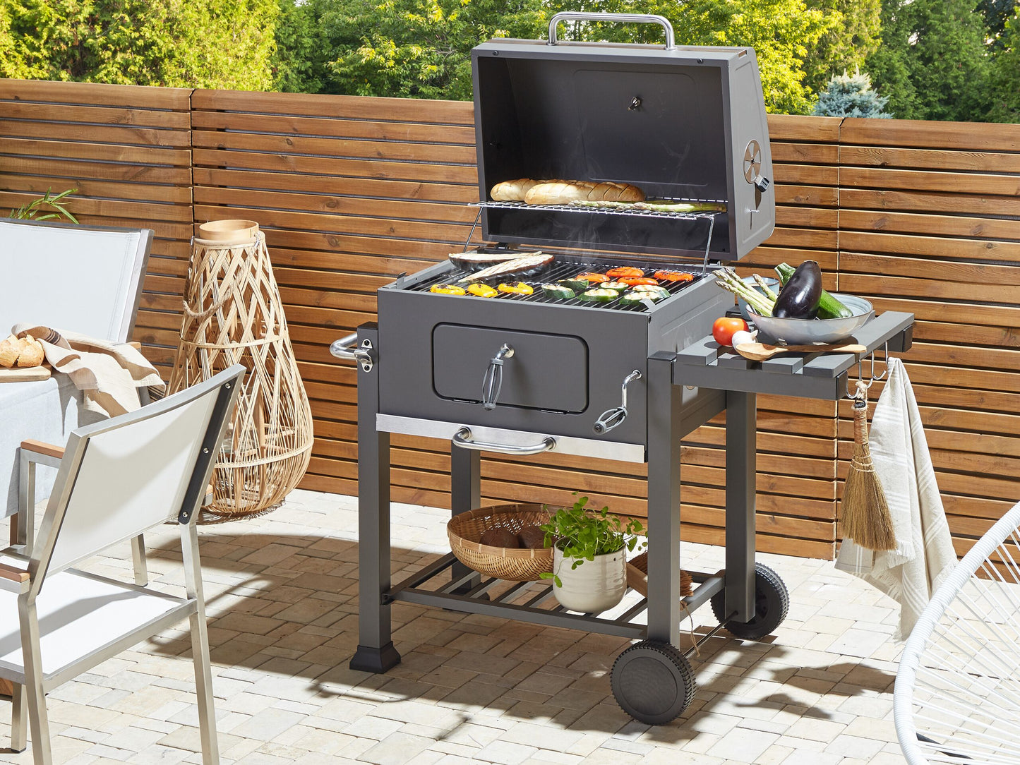 Holzkohlegrill PAVLOF Metall Schwarz