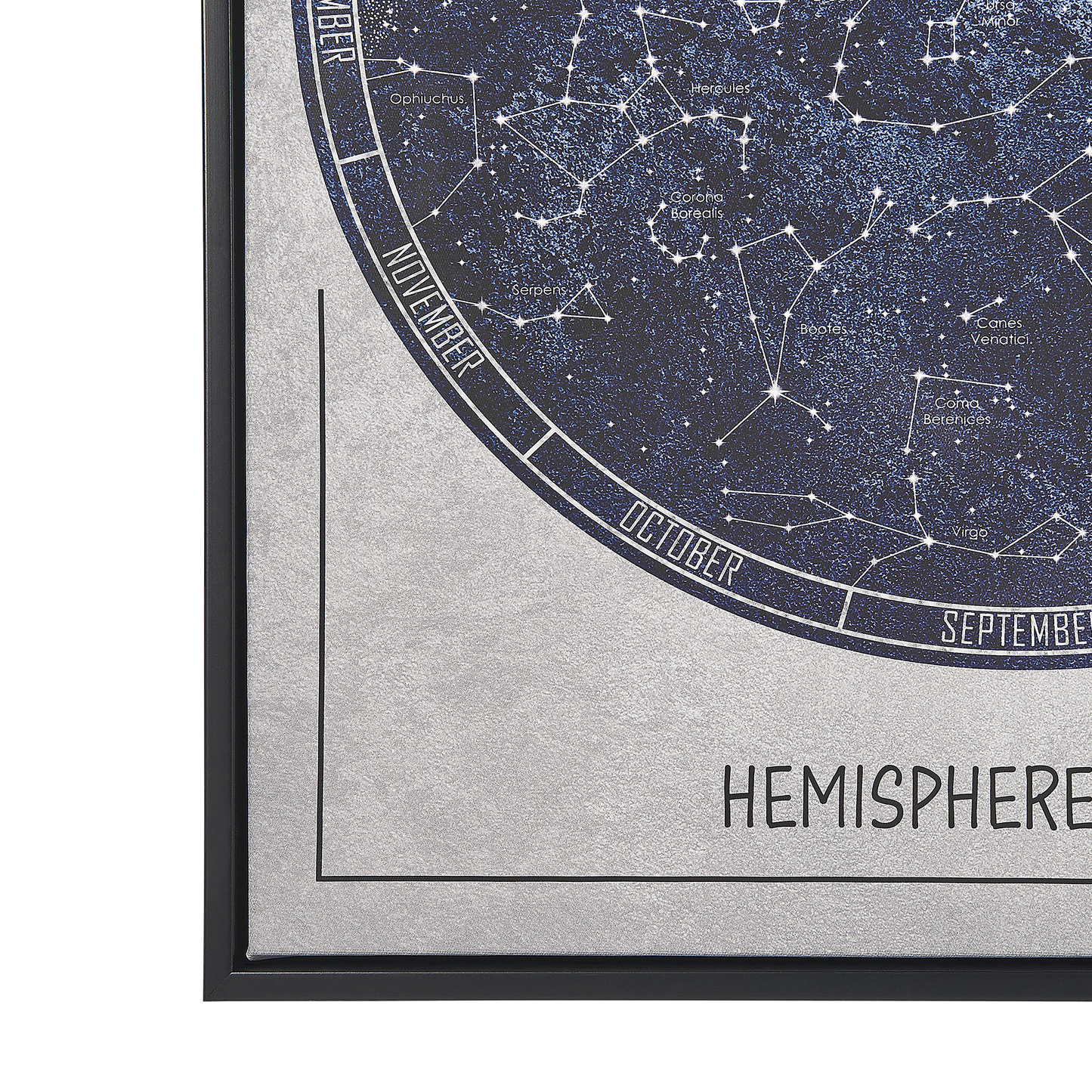 Leinwandbild mit Sternkonstellation 63 x 93 cm blau GRIZZANA