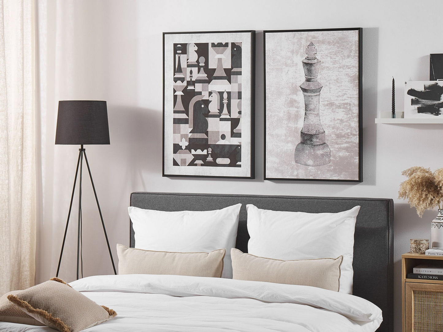 Wanddekoration 63 cm 93 cm Grau BANDO