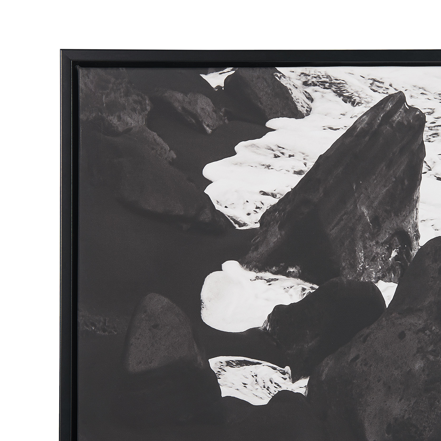 Leinwandbild mit Meeresmotiv schwarz / weiss 63 x 93 cm SIZIANO