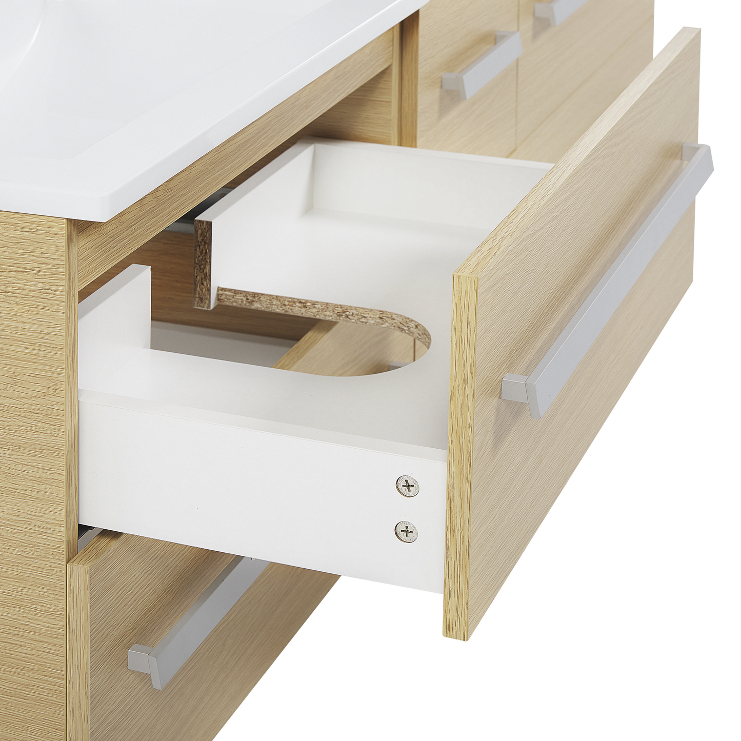 Badmöbel Set heller Holzfarbton MADRID