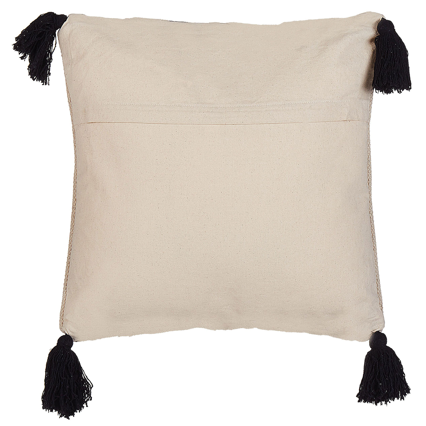 Dekokissen DEADNETTLE Baumwolle 45 x 45 cm Beige Geometrisches Muster