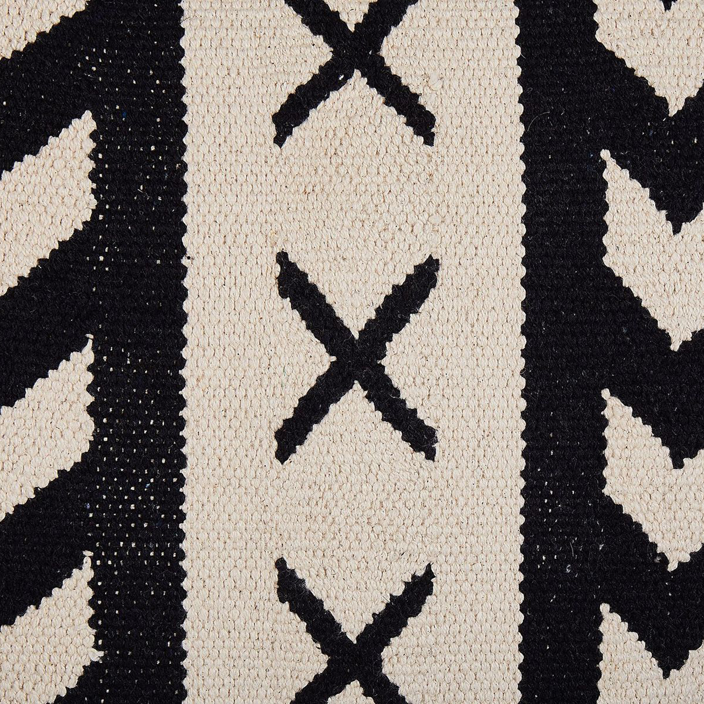 Dekokissen DEADNETTLE Baumwolle 45 x 45 cm Beige Geometrisches Muster