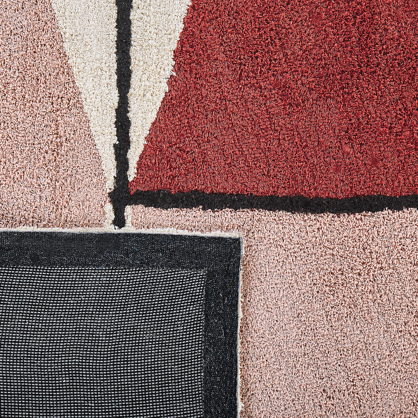 Teppich Baumwolle 80 x 150 cm mehrfarbig geometrisches Muster Kurzflor PURNIA