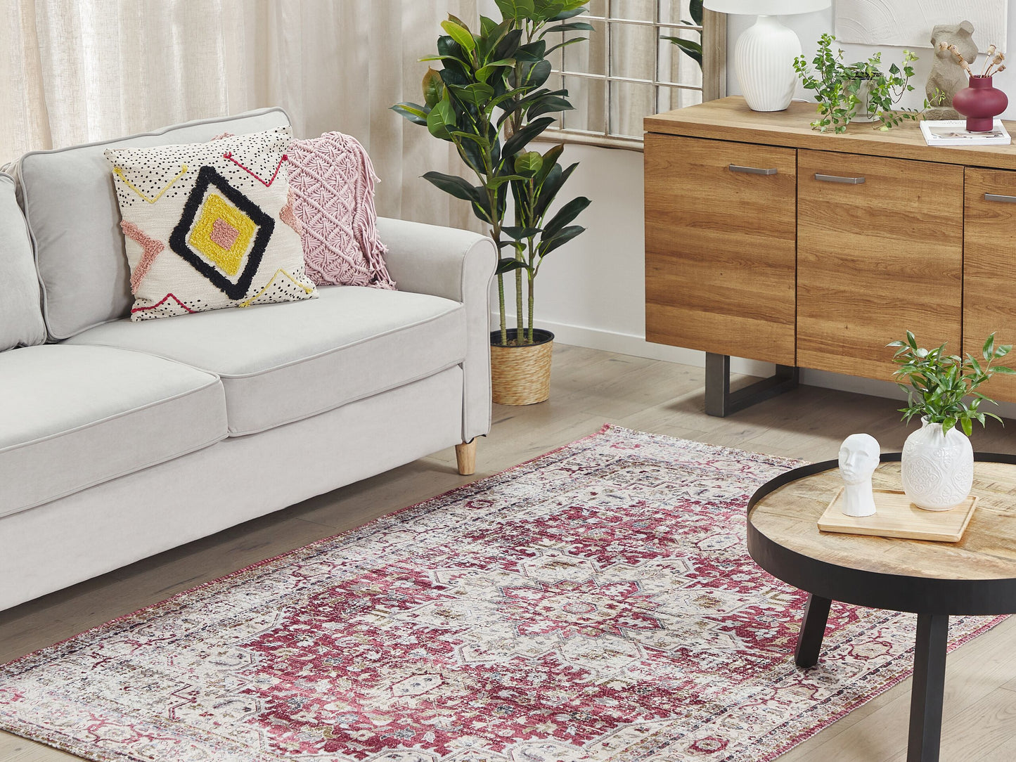 Teppich mehrfarbig orientalisches Muster 150 x 230 cm Kurzflor ARHAVI