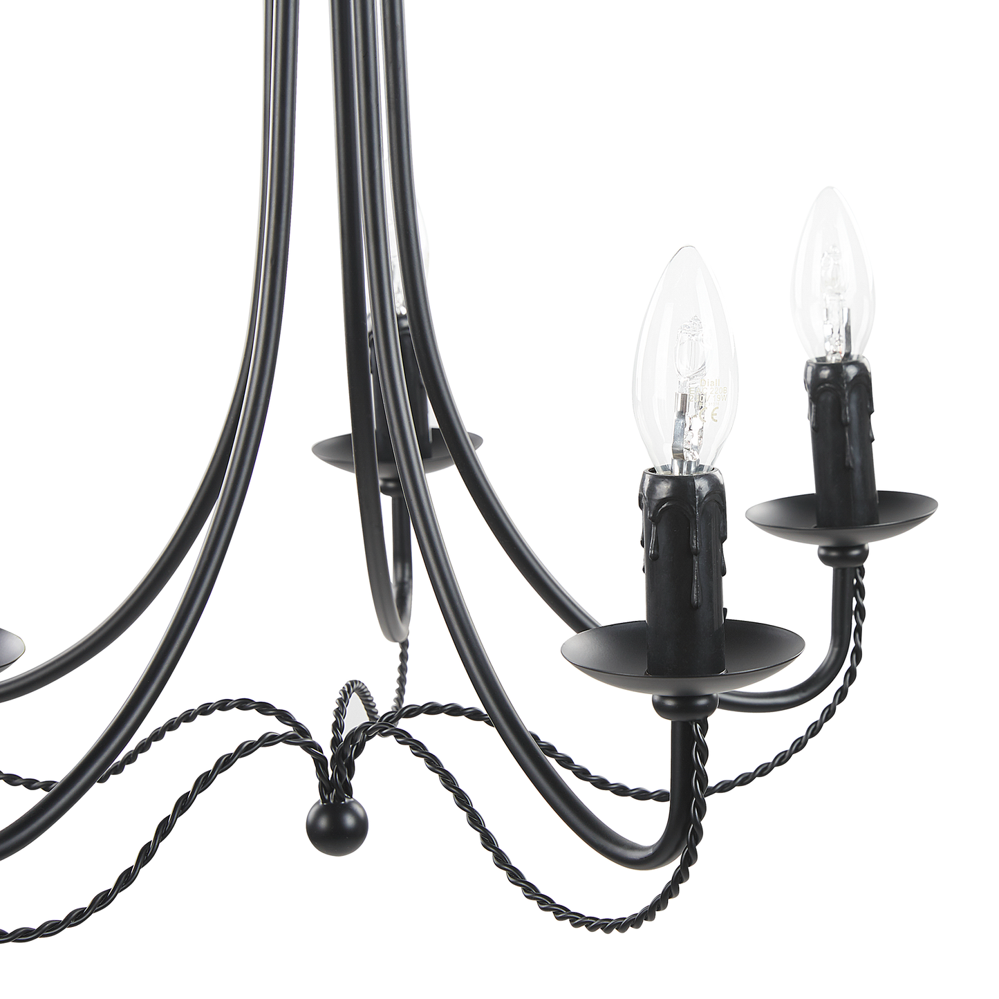 Kronleuchter Metall schwarz 5-flammig DABUS