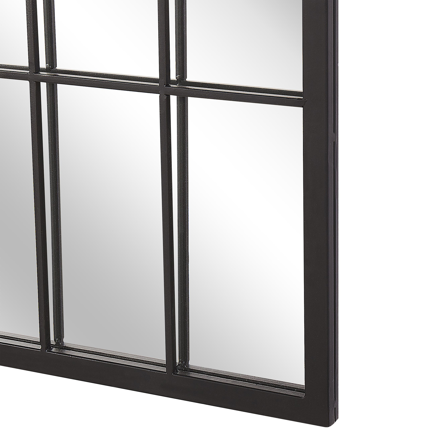 Wandspiegel CASSEL 50 cm 115 cm Metall Schwarz