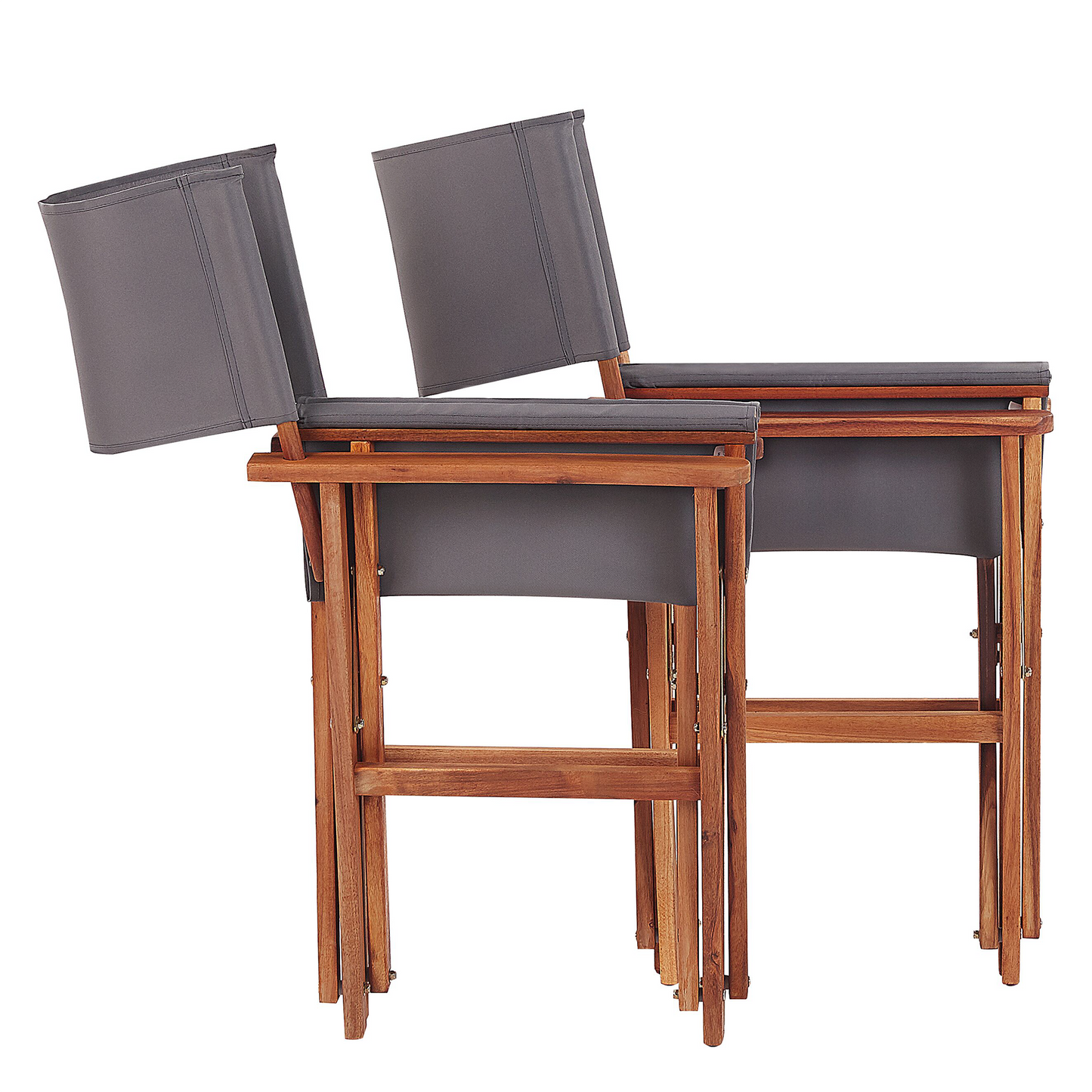 Gartenstuhl 2er Set CINE Akazienholz Dunkelbraun